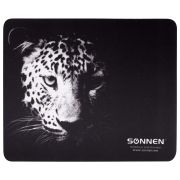 Коврик для мыши SONNEN «LEOPARD», резина + ткань, 220х180х3 мм, 513314