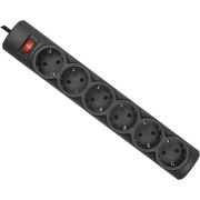 Сетевой фильтр DEFENDER DFS 155, 6 розеток, 5 м, черный, 99496