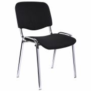 Стул для персонала и посетителей «ИЗО», хромированный каркас, ткань черная С-11, В-14