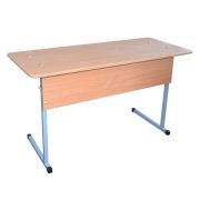 Стол-парта 2-местный нерегулируемый «Бюджет», 1200х500х760 мм, рост 6, серый каркас, ЛДСП бук