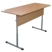 Стол-парта 2-местный регулируемый «Бюджет», 1200х500х520-640 мм, рост 2-4, серый каркас, ЛДСП бук