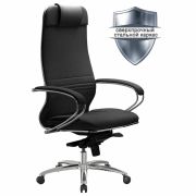 Кресло офисное МЕТТА «SAMURAI» KL-1, экокожа, черное