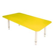 Стол детский «Дошколенок», 900х450х400-580 мм, регулируемый, рост 0-3 (85-145 см), пластик, желтый, слоновая кость