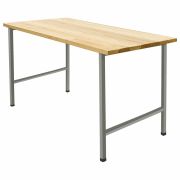 Стол обеденный на металлокаркасе НАДЕЖДА «Д-261С», 1300х625х760 мм, серый каркас, дерево