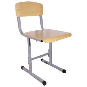 Стул ученический нерегулируемый «Умник», 380х480х800 мм, рост 6, серый каркас