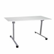 Стол складной «Эверест», 1200х600х760 мм, серый каркас, ЛДСП белая