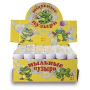 Мыльные пузыри «Крокодил» с игрушкой на крышке, 50 мл, дисплей 36 шт., АТ, 15010