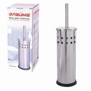 Ершик для унитаза с подставкой, нержавеющая сталь, зеркальный, LAIMA, 601616