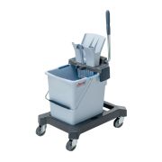 Тележка уборочная VILEDA «УльтраСпидПро», 1 съемное ведро на 25 л, платформа, без ручки, туннельный отжим, 147191