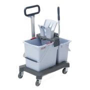 Тележка уборочная VILEDA «УльтраСпидПро», 2 съемных ведра 25 л + 10 л, платформа, с ручкой, туннельный отжим, 147209