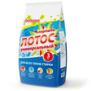 Стиральный порошок автомат 3 кг ЛЮБАША «ЛОТОС», для всех типов тканей, 605569