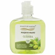Мыло жидкое 300 г ЗОЛОТОЙ ИДЕАЛ «Олива», флип топ, 606776