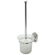 Ершик для унитаза подставка из толстого стекла, крепление к стене, хромированная сталь, LAIMA, 607425