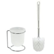 Ершик для унитаза с подставкой, маталл + пластик, хромированный, LAIMA, 607426