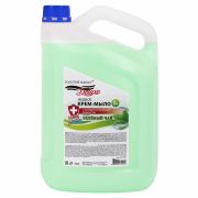 Мыло-крем жидкое c АНТИБАКТЕРИАЛЬНЫМ ЭФФЕКТОМ, 5 л, ЗОЛОТОЙ ИДЕАЛ DELUXE «Зеленый чай», перламутровое, 607499