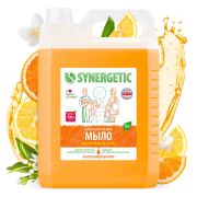 Мыло жидкое 5 л SYNERGETIC «Фруктовый микс», гипоаллергенное, биоразлагаемое, 105502