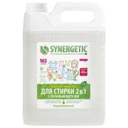 Гель для стирки с пятновыводителем для всех видов тканей 5 л SYNERGETIC «2 в 1», гипоаллергенный, 109804