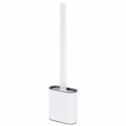 Ершик для унитаза силиконовый FLAT TYPE (плоский) напольный / настенный с креплением, LAIMA, 608131