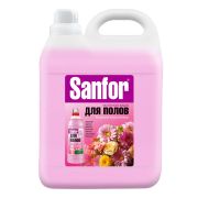 Средство для мытья пола 5 л, SANFOR «Цветочный фреш», «ультраблеск», 17524