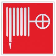 Знак пожарной безопасности «Пожарный кран», 200х200 мм, фотолюминесцентный, пленка самоклеящаяся, F02