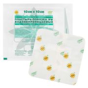 Послеоперационная пластырь-повязка LEIKO 10х10 см, на нетканой основе, водонепроницаемая, со впитывающей прокладкой, 113965