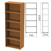 Шкаф (стеллаж) «Фея», 740х370х2000 мм, 4 полки, цвет орех милан, ШФ14.5