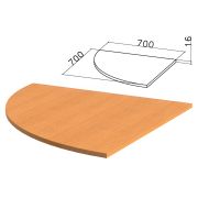 Стол приставной угловой «Фея», 700х700х750 мм, БЕЗ ОПОРЫ (640072), орех милан, ПФ09.5