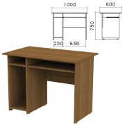 Стол компьютерный «Канц», 1000х600х750 мм, с тумбой, цвет орех пирамидальный, СК24.9