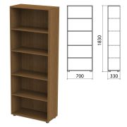 Шкаф (стеллаж) «Канц», 700х330х1830 мм, 4 полки, цвет орех пирамидальный, ШК31.9