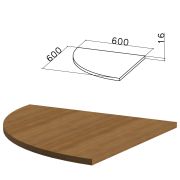 Стол приставной угловой «Канц», 600х600х750 мм, БЕЗ ОПОРЫ, цвет орех пирамидальный, ПК34.9