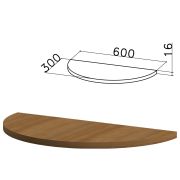 Стол приставной полукруг «Канц», 600х300х750 мм, БЕЗ ОПОРЫ, цвет орех пирамидальный, ПК35.9