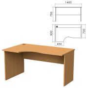 Стол письменный эргономичный «Монолит», 1400х900х750 мм, левый, цвет бук бавария, СМ5.1