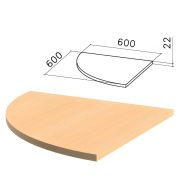 Стол приставной угловой «Монолит», 600х600х750 мм, БЕЗ ОПОРЫ (640137), цвет бук бавария, ПМ38.1