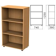 Шкаф (стеллаж) «Монолит», 740х390х1250 мм, 2 полки, цвет бук бавария, ШМ51.1